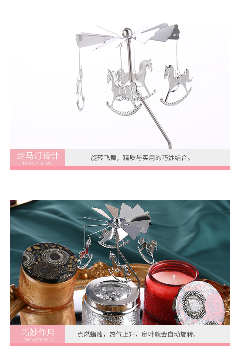 Rotating Candlestick Aromatherapy Candle with Tray Romantic Revolving Scenic Lantern European Candleholder Rotating Candlestick Aromatherapy Candle with Tray Romantic Revolving Scenic Lantern European Candleholder