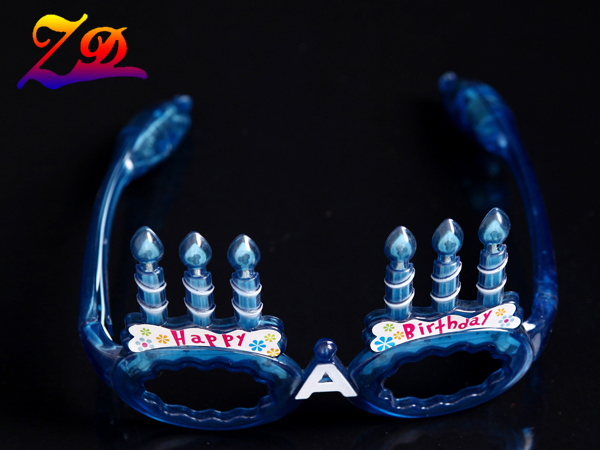 Factory direct music birthday candle glasses LED flash glasses glow glasses glow glasses