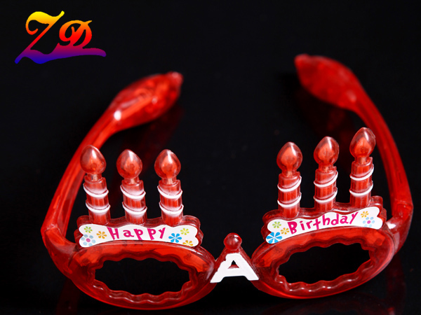 Factory direct music birthday candle glasses LED flash glasses glow glasses glow glasses