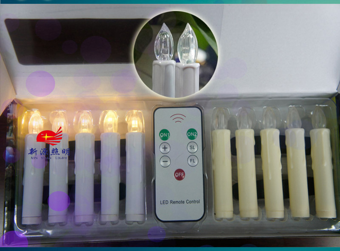 Craft candle 10/set-color led glow candles electric candle wholesale induction glow candles