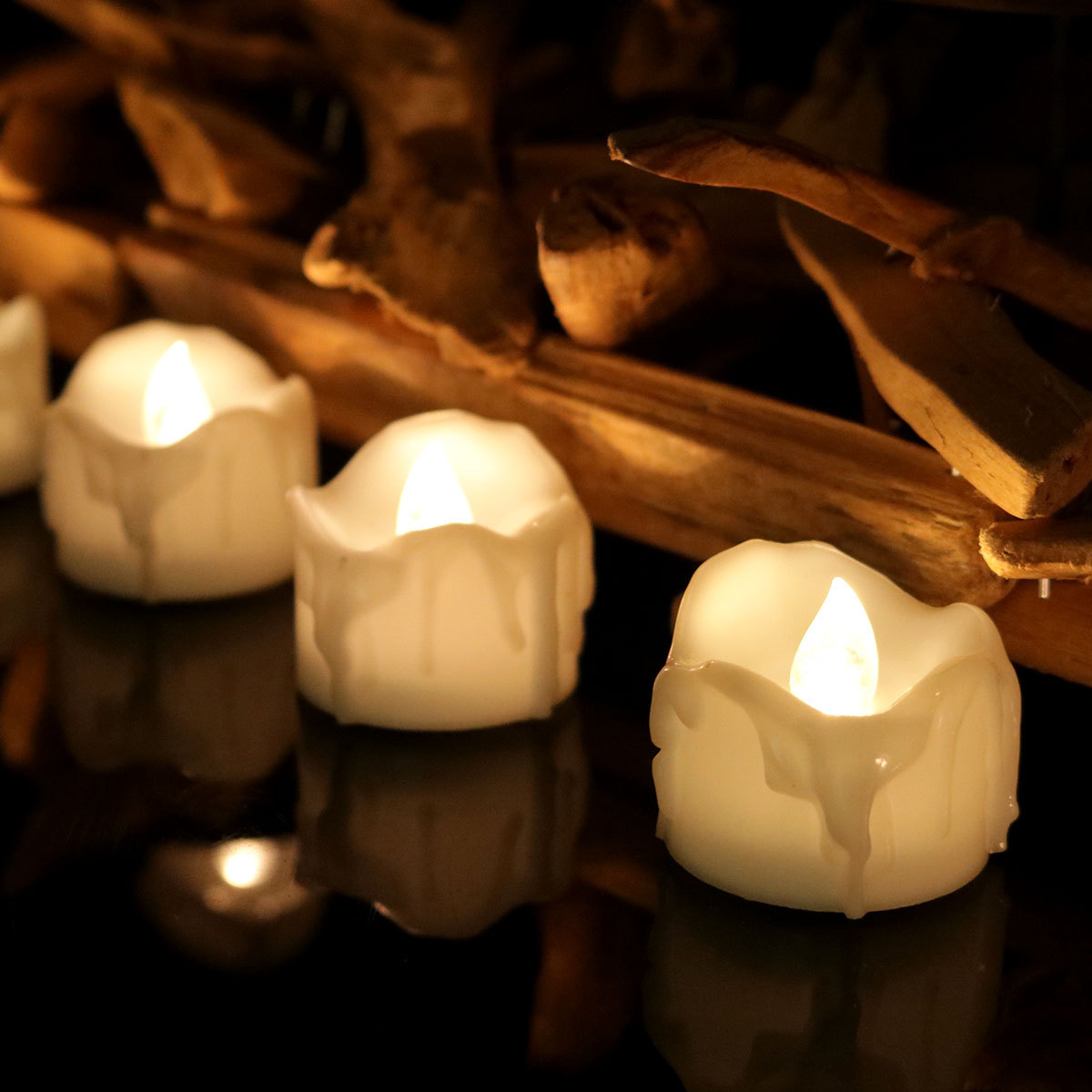 Glow Candle  Candle Light Simulation Candle Christmas Halloween Party Decoration Light-Emitting Candle Light Night Light
