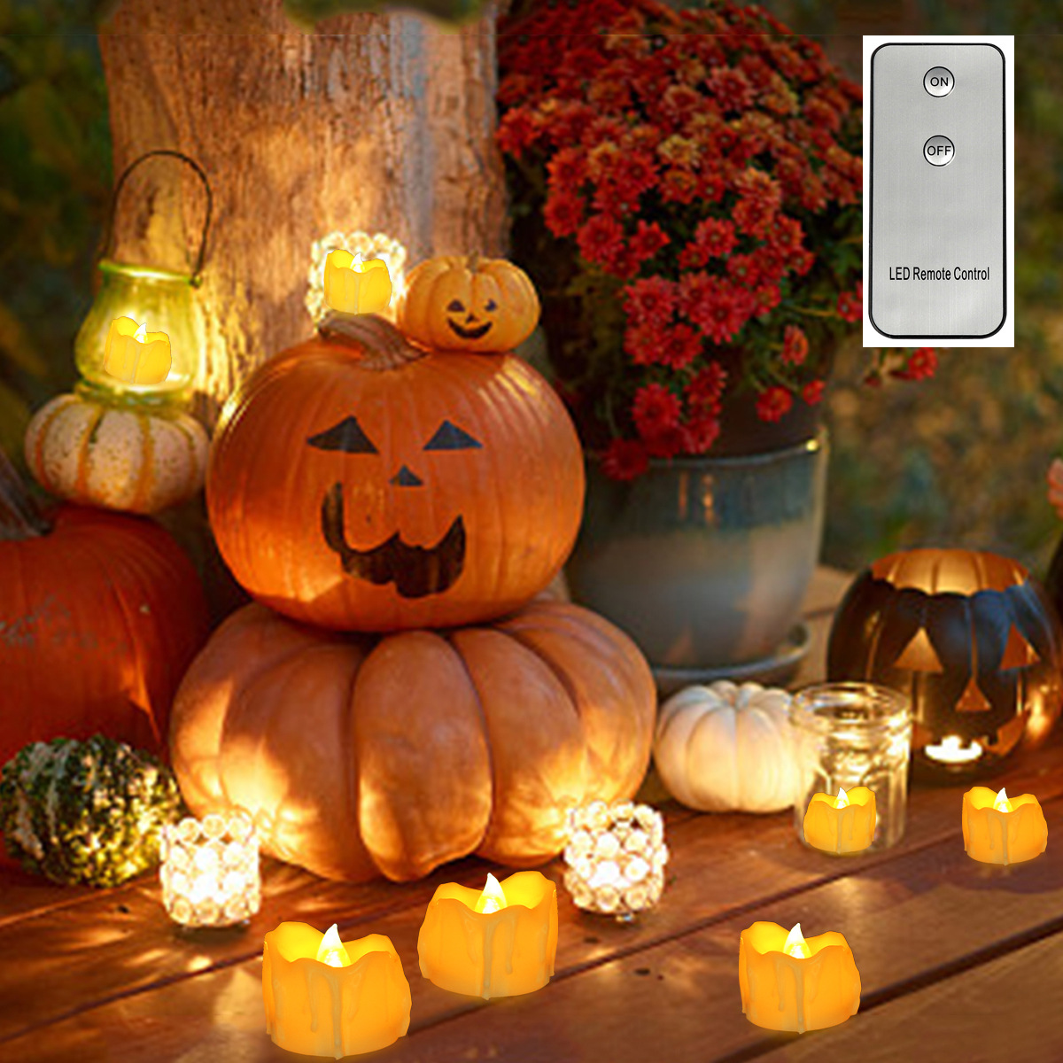 Glow Candle  Candle Light Simulation Candle Christmas Halloween Party Decoration Light-Emitting Candle Light Night Light