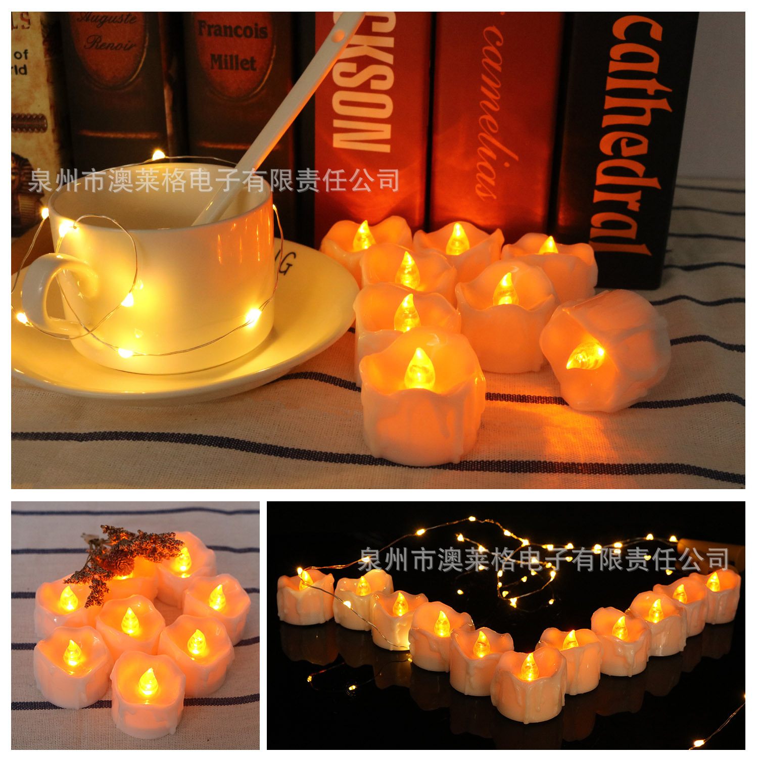 Glow Candle  Candle Light Simulation Candle Christmas Halloween Party Decoration Light-Emitting Candle Light Night Light