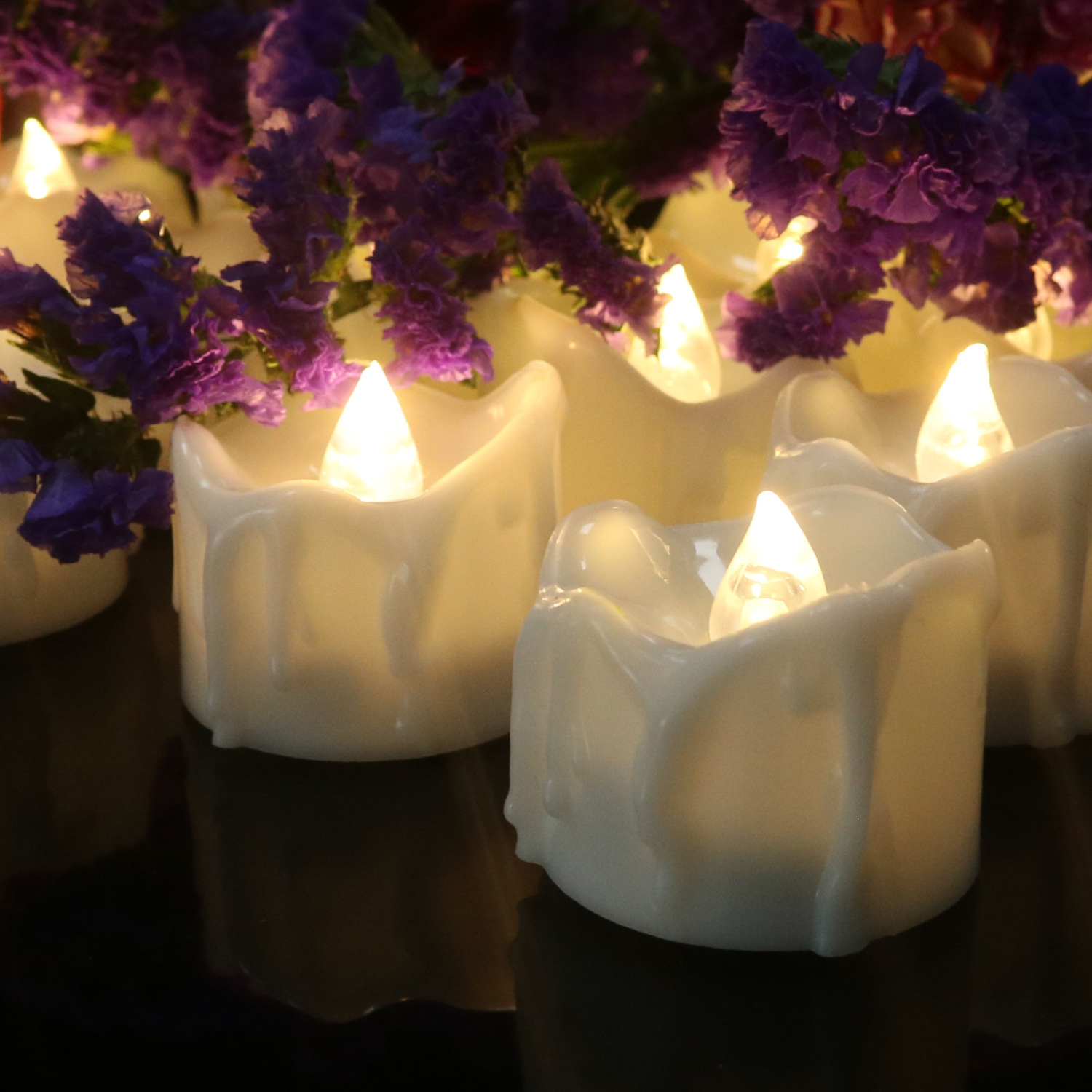 Glow Candle  Candle Light Simulation Candle Christmas Halloween Party Decoration Light-Emitting Candle Light Night Light