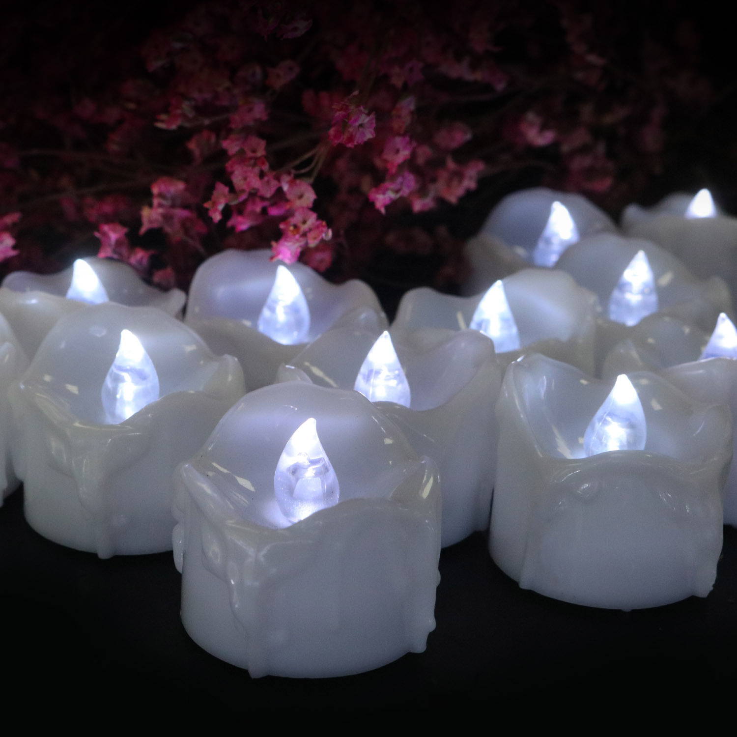Glow Candle  Candle Light Simulation Candle Christmas Halloween Party Decoration Light-Emitting Candle Light Night Light