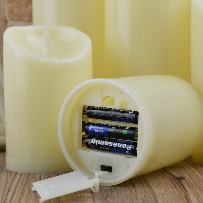 Glow Candle  Lamp Cylindrical Christmas Halloween Home Wedding Script Kill Emulational Decoration Props