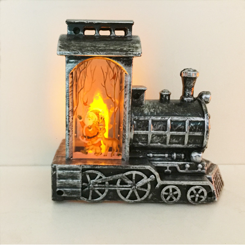 Factory Direct Sales Hot Small Wind Lamp Craft Desktop Decoration Candle Lamp Led Creative Glow Locomotive Night Light