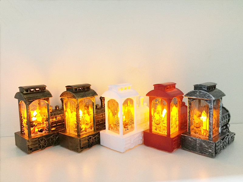 Factory Direct Sales Hot Small Wind Lamp Craft Desktop Decoration Candle Lamp Led Creative Glow Locomotive Night Light