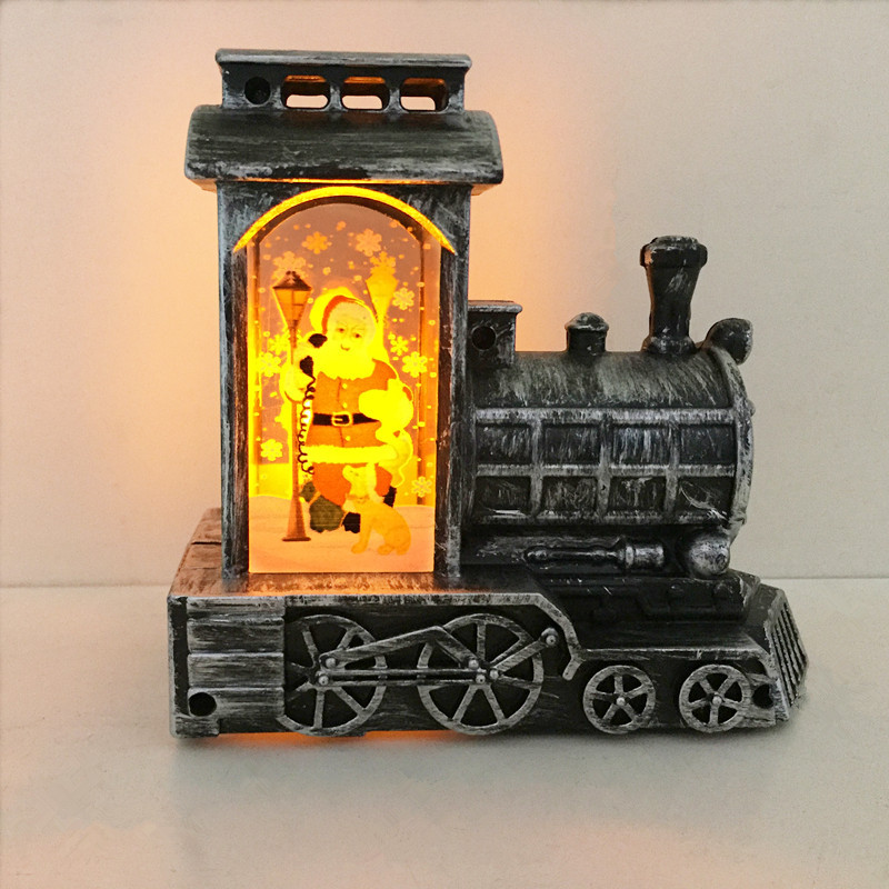 Factory Direct Sales Hot Small Wind Lamp Craft Desktop Decoration Candle Lamp Led Creative Glow Locomotive Night Light