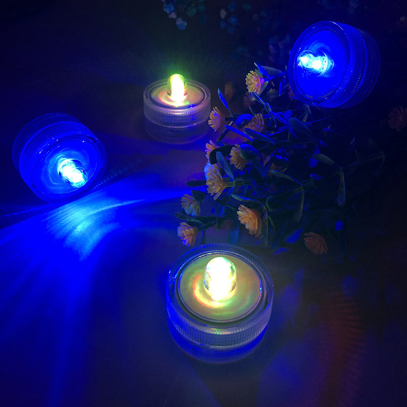 Glow Candle Light Fish Tank Led Waterproof Lamp Banquet Party Decorative Colorful Electric Candle Lamp Candle Light