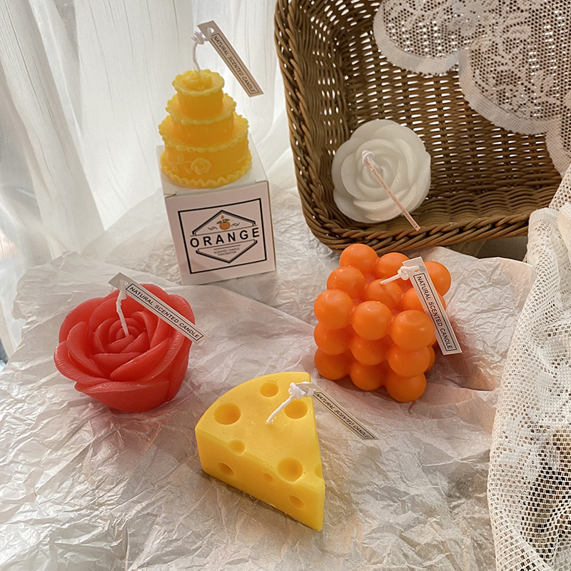 Glow Candle Soy Wax Aromatherapy Candle Indoor Home Decoration Photo Props Hand Gift Christmas Tangerine Candle