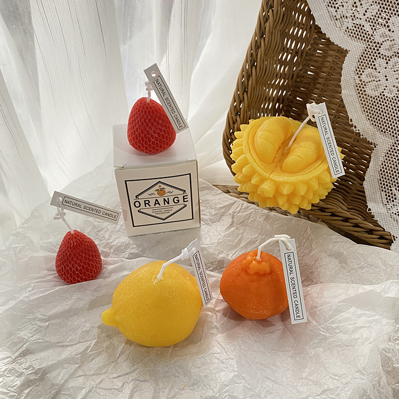 Glow Candle Soy Wax Aromatherapy Candle Indoor Home Decoration Photo Props Hand Gift Christmas Tangerine Candle