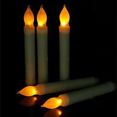 Glow Candle  Concave Wave Mouth Timing Electric Candle Lamp Christmas Decoration LED Candle Timing Function