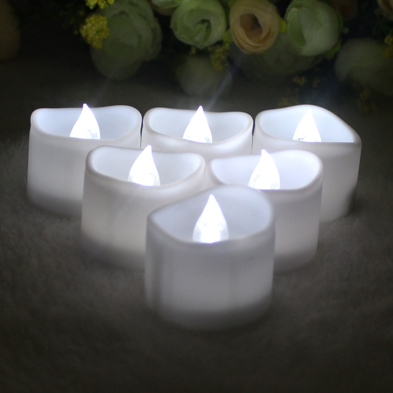 Glow Candle  Concave Wave Mouth Timing Electric Candle Lamp Christmas Decoration LED Candle Timing Function