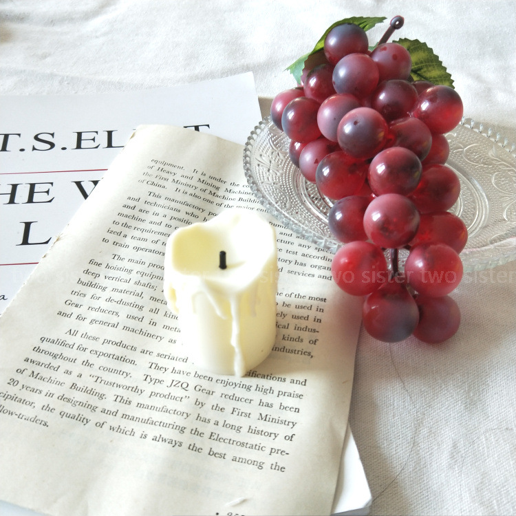 Glow Candle  and Korean Burning Candle Simulation Half Candle Roman Column Candlestick Swing Style Stall Goods