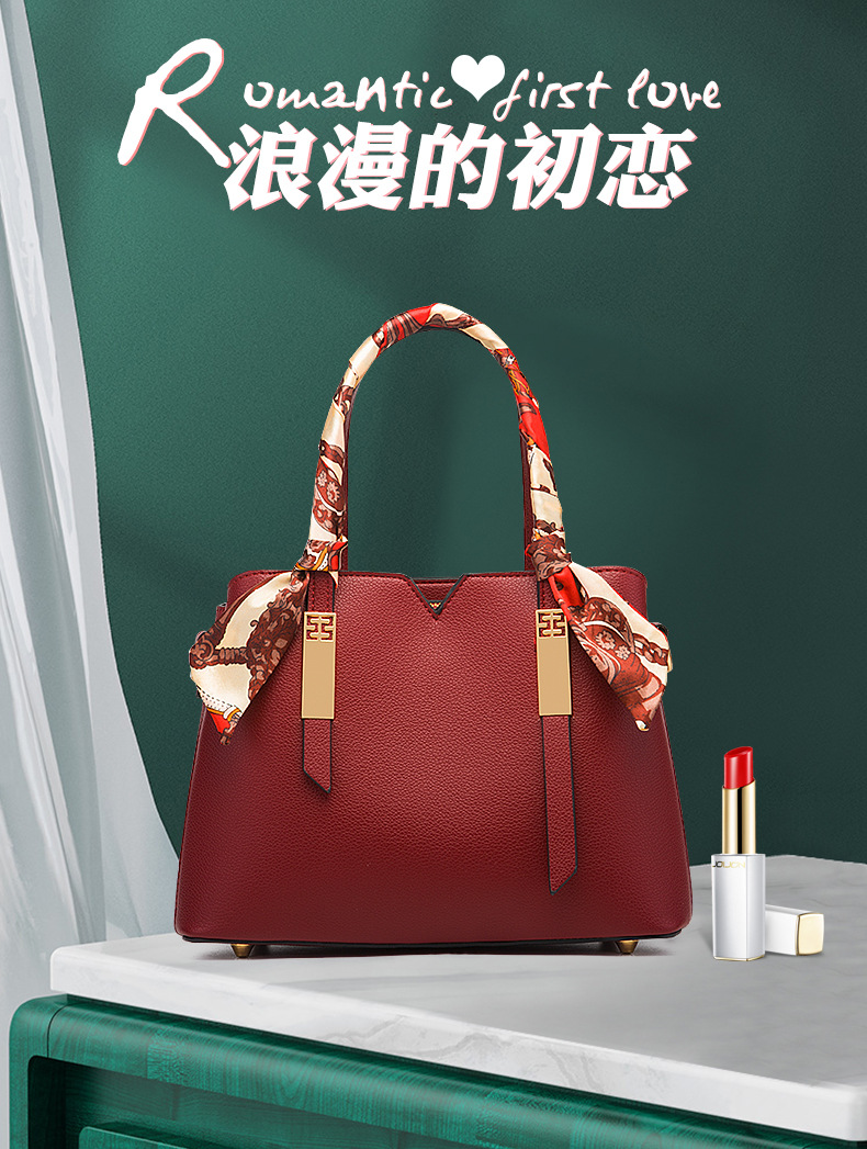 Red Wedding Bag Bridal Bag Women's Bag Mother 2021 New Handbag for Middle-Aged People Large Capacity Shoulder Messenger Bag
