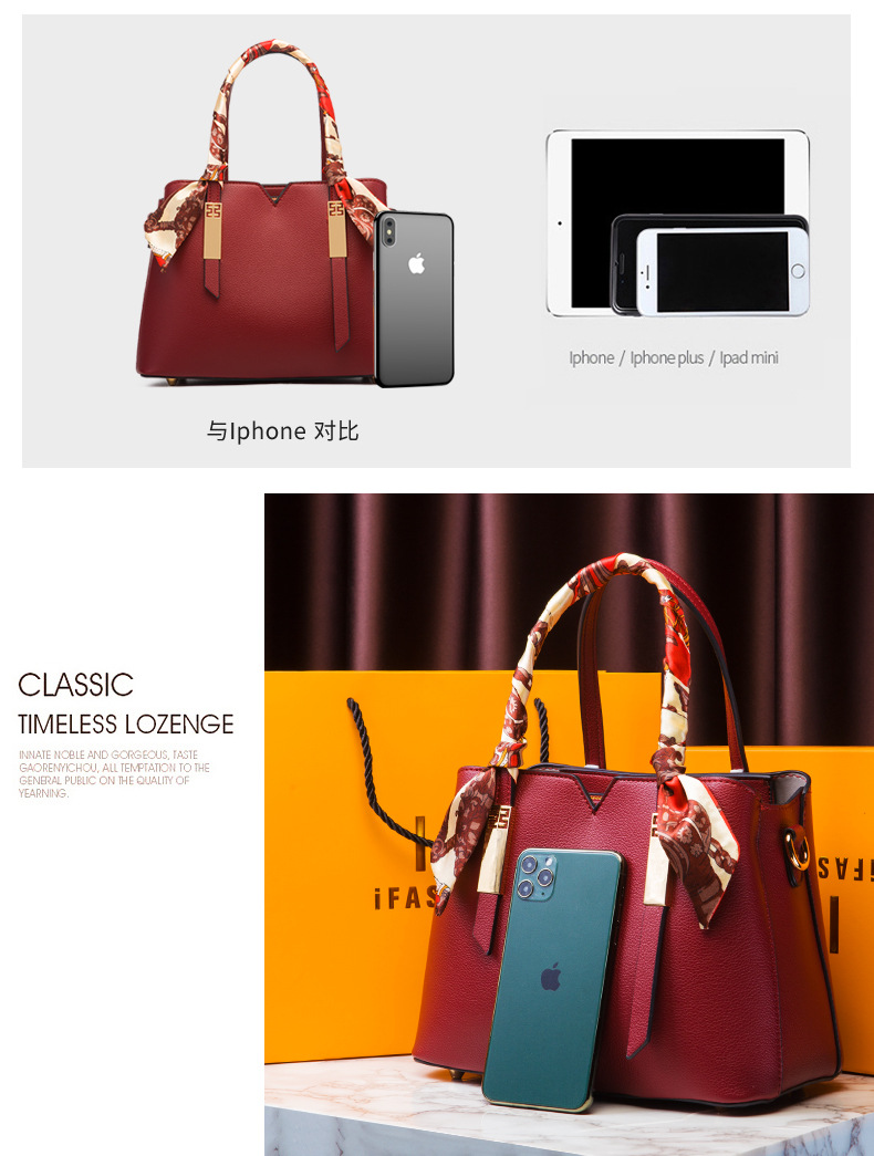 Red Wedding Bag Bridal Bag Women's Bag Mother 2021 New Handbag for Middle-Aged People Large Capacity Shoulder Messenger Bag