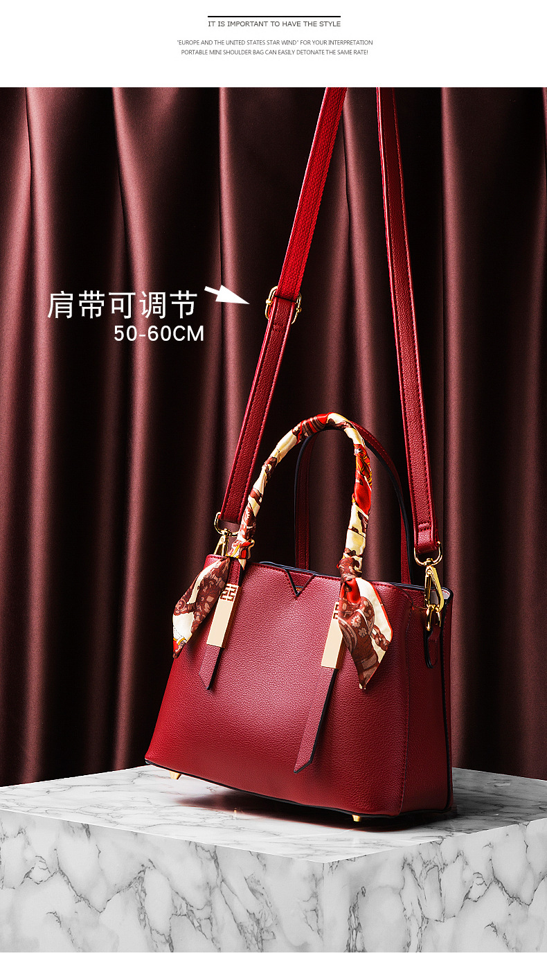 Red Wedding Bag Bridal Bag Women's Bag Mother 2021 New Handbag for Middle-Aged People Large Capacity Shoulder Messenger Bag