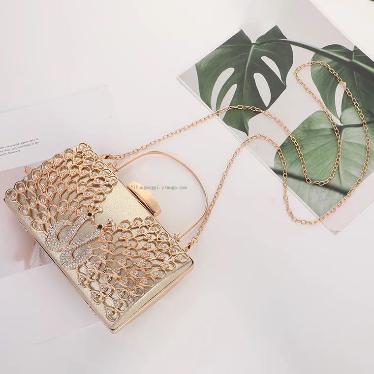 Popular Peacock Spot Drill Bridal Wedding Bag Dinner Dress Handbag Popular Peacock Spot Drill Bridal Wedding Bag Dinner Dress Handbag