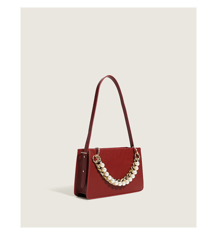 wedding Bag 2021 Autumn and Winter New Special-Interest Design Pearl Chain Bridal Bag Portable Underarm Single