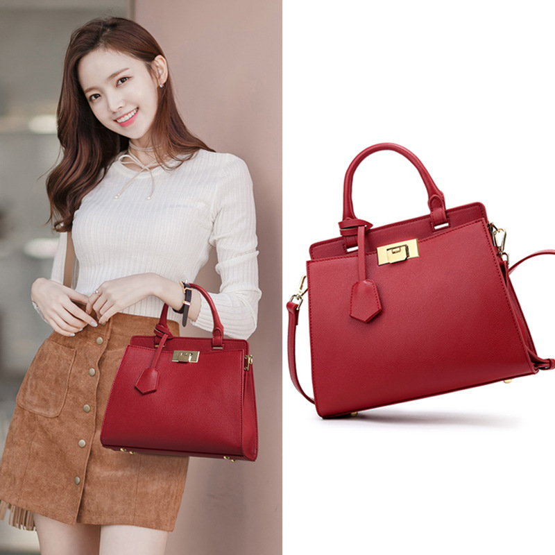 bag Wholesale Women&#039;s Bags 2021 New Fashion Kelly Bag Handbag Large Capacity Wedding Red wedding Bag