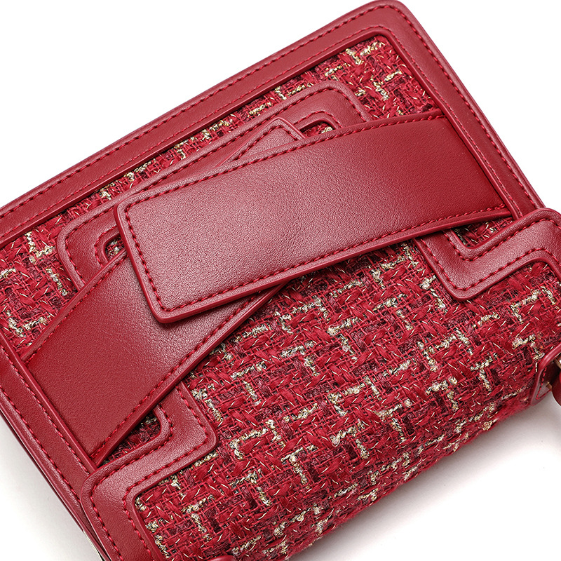 2021 New Autumn and Winter Bags Small Square Bag Woolen Shoulder Messenger Bag Handbag Wedding wedding Bag