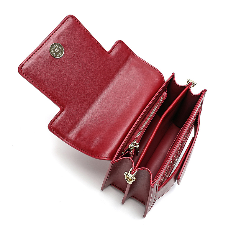 2021 New Autumn and Winter Bags Small Square Bag Woolen Shoulder Messenger Bag Handbag Wedding wedding Bag