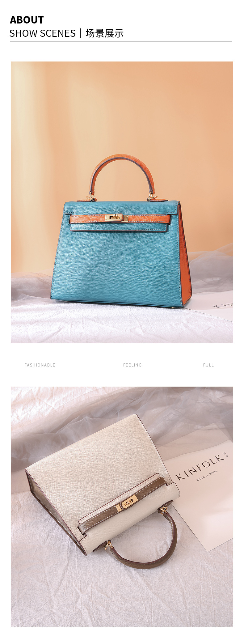 Women's Cow Leather Bag 2021 New Kelly Bag Red Bag Portable Wedding Bride Birkin Bag wedding Bag