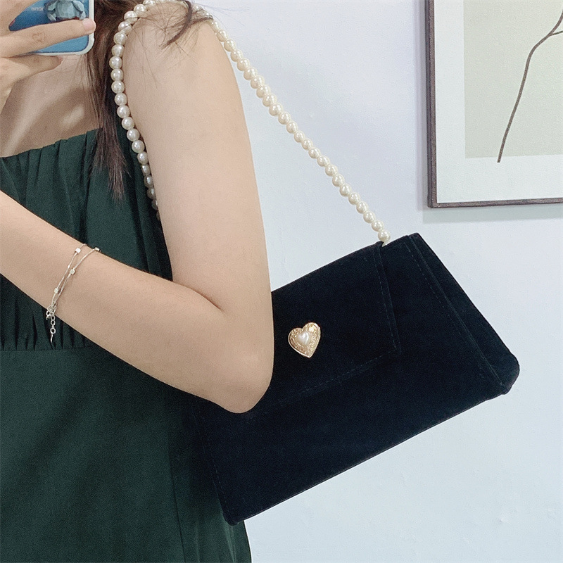 2021 New Velvet Red Wedding Bag Female Bride Elegant Suede Wedding All-Matching wedding Bag