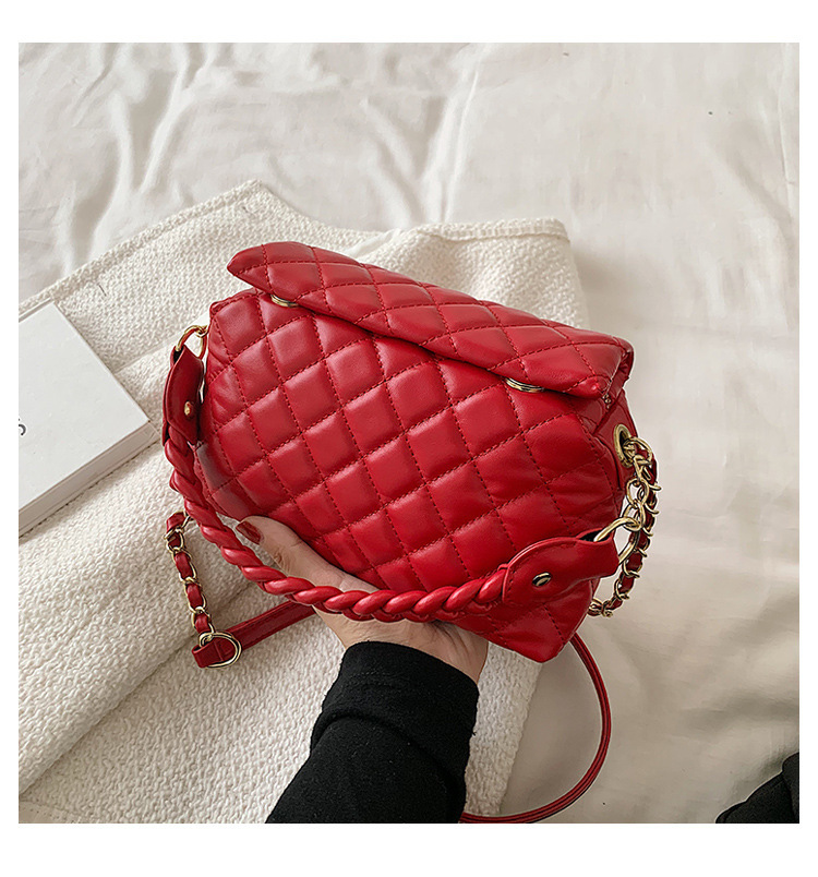 Red Wedding Bag Bridal Bag Diamond Pattern Bag Women's Bag Mother Bag 2020 New Engagement wedding Bag