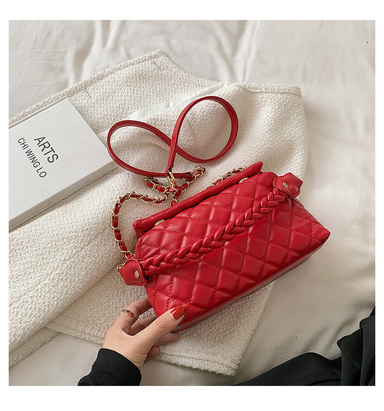 Red Wedding Bag Bridal Bag Diamond Pattern Bag Women's Bag Mother Bag 2020 New Engagement wedding Bag