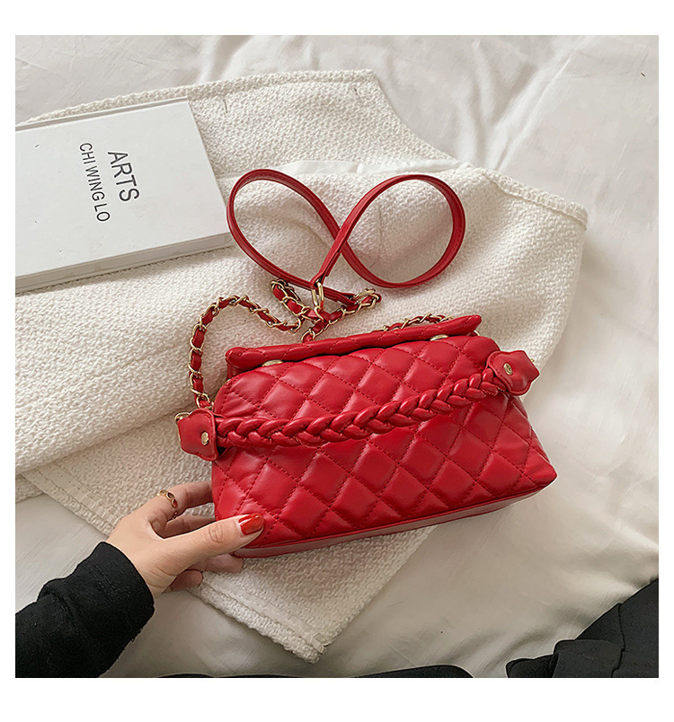 Red Wedding Bag Bridal Bag Diamond Pattern Bag Women's Bag Mother Bag 2020 New Engagement wedding Bag