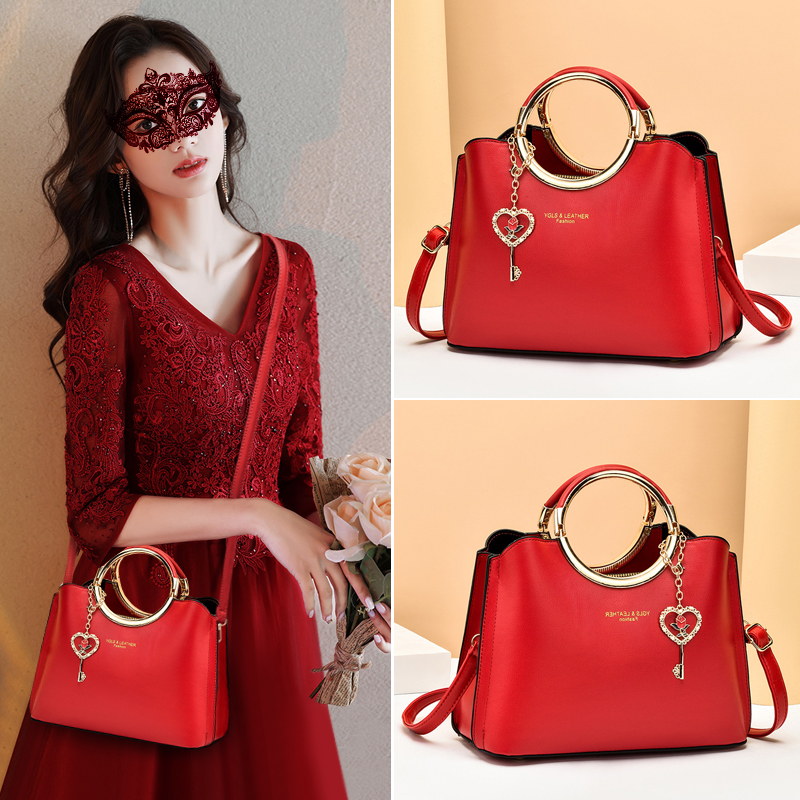 Red Wedding Bag 2021 New Women&#039;s Bag Wedding Bag Bridal Bag Large Capacity Crossbody Shoulder Handbag Fashion 13962