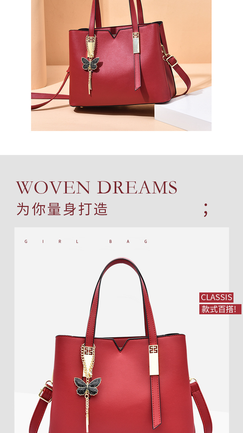 Red Wedding Bag Middle-Aged Mother Bag Female 2021 New Trendy Bride wedding Bag