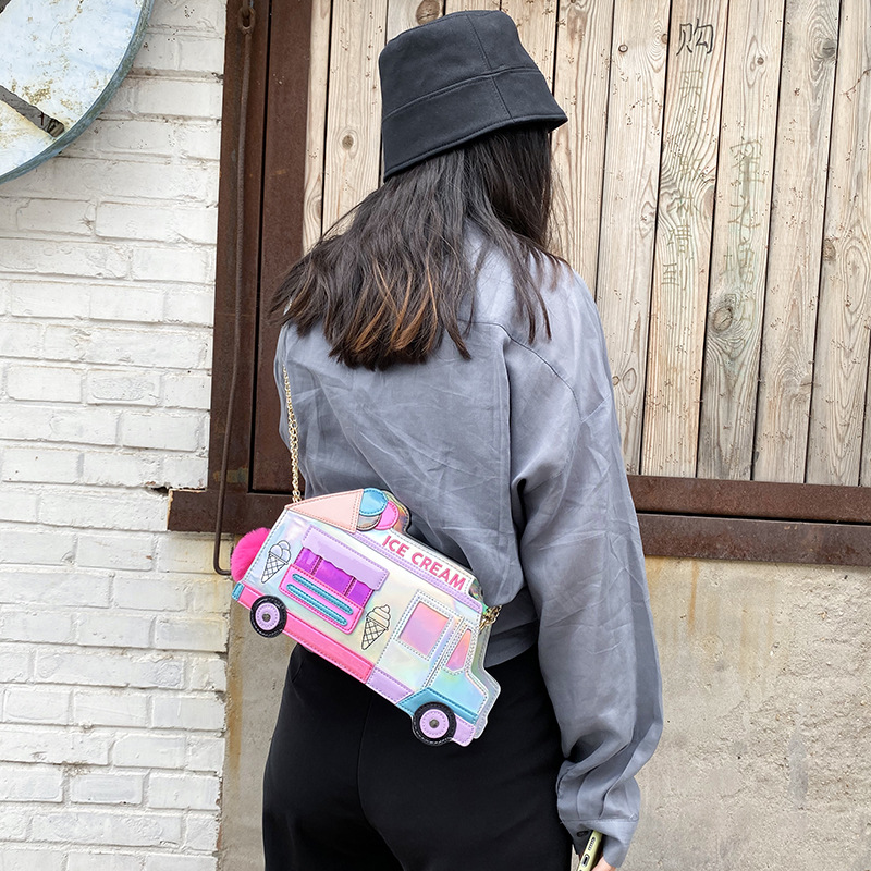 2021 New European and American Fashion Creative Ice Cream Car Messenger Bag Funny Personality Colorful Laser Women's Bag 2021 New European and American Fashion Creative Ice Cream Car Messenger Bag Funny Personality Colorful Laser Women's Bag