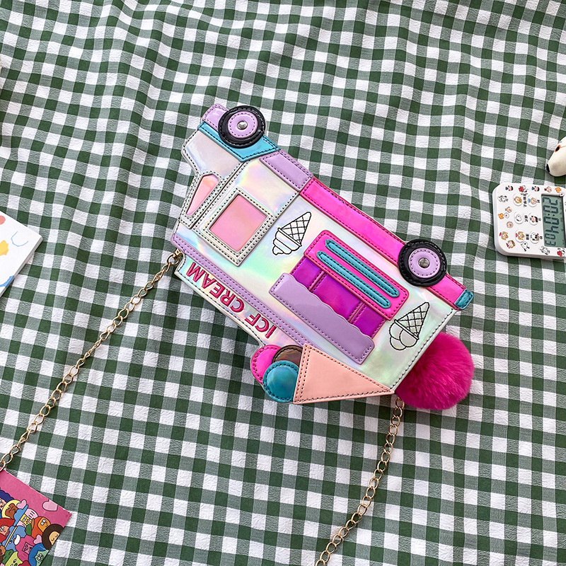 2021 New European and American Fashion Creative Ice Cream Car Messenger Bag Funny Personality Colorful Laser Women's Bag 2021 New European and American Fashion Creative Ice Cream Car Messenger Bag Funny Personality Colorful Laser Women's Bag