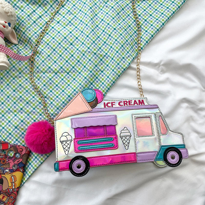 2021 New European and American Fashion Creative Ice Cream Car Messenger Bag Funny Personality Colorful Laser Women's Bag 2021 New European and American Fashion Creative Ice Cream Car Messenger Bag Funny Personality Colorful Laser Women's Bag