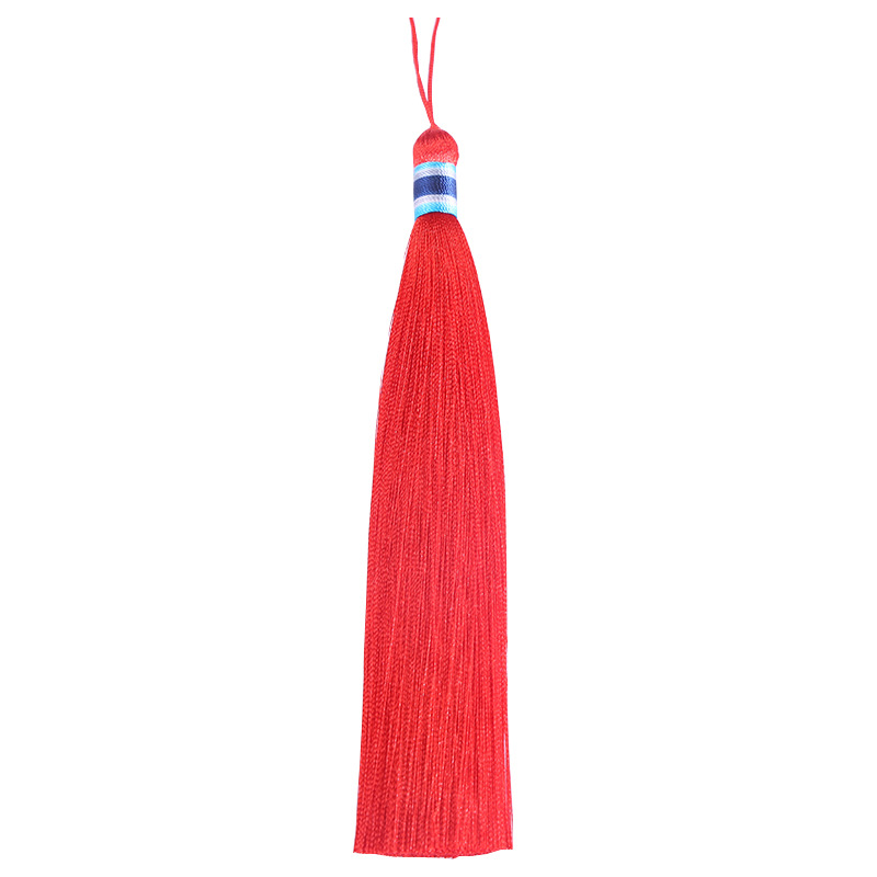 16cm Colorful Head Tassel Hantang No. 3 Ancient Costume Clothing Home Decoration Tassel Vertical Vertical Smooth Ice Silk Tassel