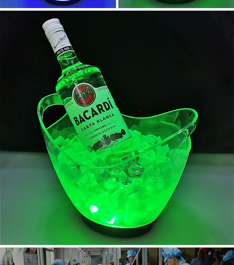 CrossBorder Luminous Plastic Ice Bucket Transparent Colorful LED Ice Bucket Bar and Restaurant Ice Bucket Ice Bucket CrossBorder Luminous Plastic Ice Bucket Transparent Colorful LED Ice Bucket Bar and Restaurant Ice Bucket Ice Bucket