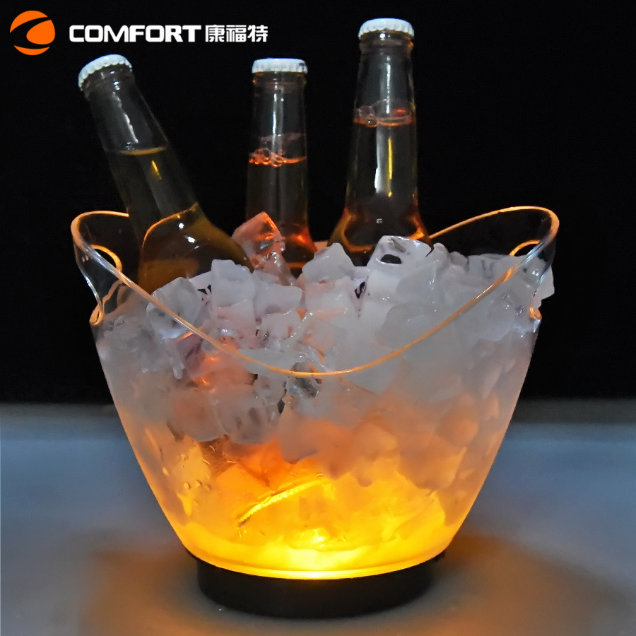 CrossBorder Luminous Plastic Ice Bucket Transparent Colorful LED Ice Bucket Bar and Restaurant Ice Bucket Ice Bucket CrossBorder Luminous Plastic Ice Bucket Transparent Colorful LED Ice Bucket Bar and Restaurant Ice Bucket Ice Bucket