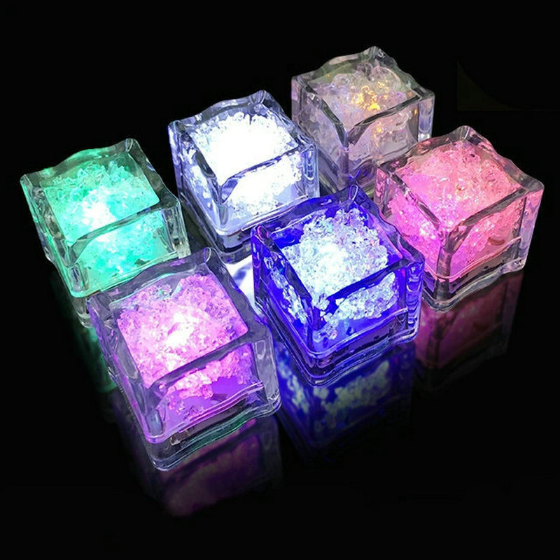 KTV bar luminous ice Luminous Toys into the Water Subjects bright LED colorful Ice Water Induction ice manufacturers