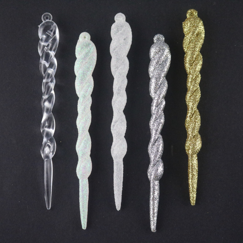 Decorations Simulation Transparent Ice Bar Icicles Gold and Silver Colorful Onion Ice Ice DIY Small Pendant 13cm
