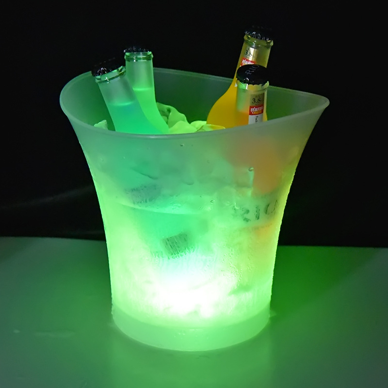 Bar KTV Special Luminous Ice Bucket Waterproof Frosted Plastic Bucket Colorful Drop-Resistant LED Ice Bucket Bar KTV Special Luminous Ice Bucket Waterproof Frosted Plastic Bucket Colorful Drop-Resistant LED Ice Bucket