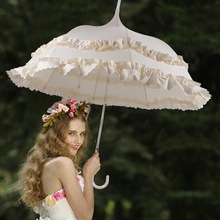 Lolita Cosplay Princess Umbrella Lolita European-Style Three-Ring Sunshade Western-Style Wedding Bride Umbrella Straight Umbrella Lolita Cosplay Princess Umbrella Lolita European-Style Three-Ring Sunshade Western-Style Wedding Bride Umbrella Straight Umbrella
