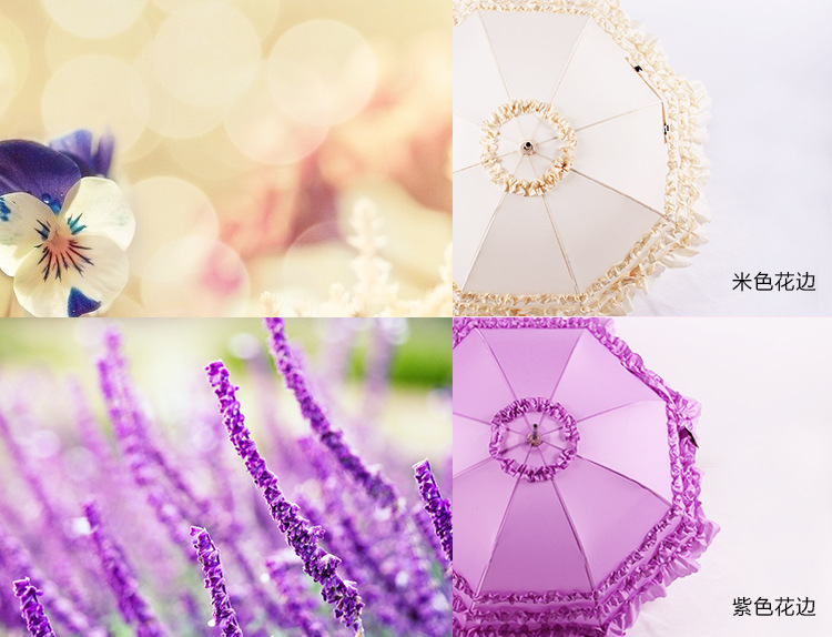 Lolita Cosplay Princess Umbrella Lolita European-Style Three-Ring Sunshade Western-Style Wedding Bride Umbrella Straight Umbrella Lolita Cosplay Princess Umbrella Lolita European-Style Three-Ring Sunshade Western-Style Wedding Bride Umbrella Straight Umbrella