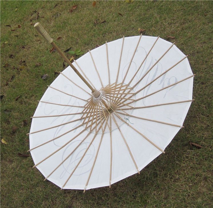Spot Goods Craft Umbrella Foreign Popular Wedding Paper Umbrella Thank You Just Married Mr Mrs