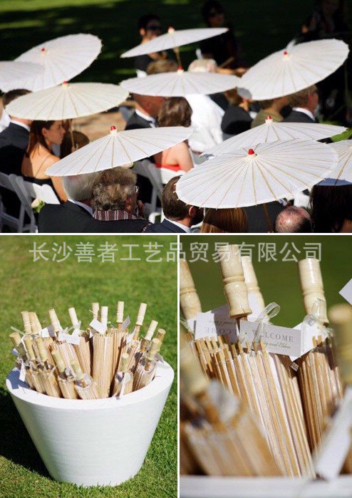 Spot Goods Craft Umbrella Foreign Popular Wedding Paper Umbrella Thank You Just Married Mr Mrs