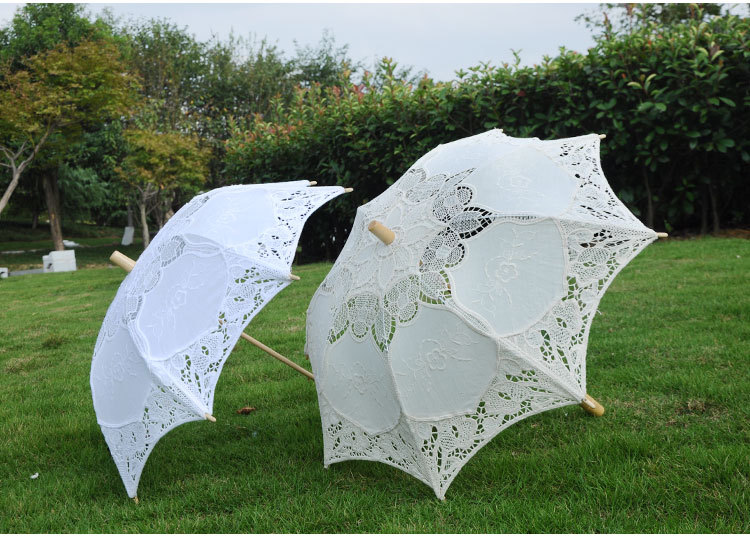 Decorative Umbrella Palace Wedding Lace Umbrella Bride Lace Umbrella White Bridesmaid Flower Girl Wooden Handle Umbrella Decorative Umbrella Palace Wedding Lace Umbrella Bride Lace Umbrella White Bridesmaid Flower Girl Wooden Handle Umbrella