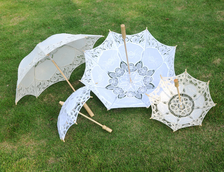 Decorative Umbrella Palace Wedding Lace Umbrella Bride Lace Umbrella White Bridesmaid Flower Girl Wooden Handle Umbrella Decorative Umbrella Palace Wedding Lace Umbrella Bride Lace Umbrella White Bridesmaid Flower Girl Wooden Handle Umbrella
