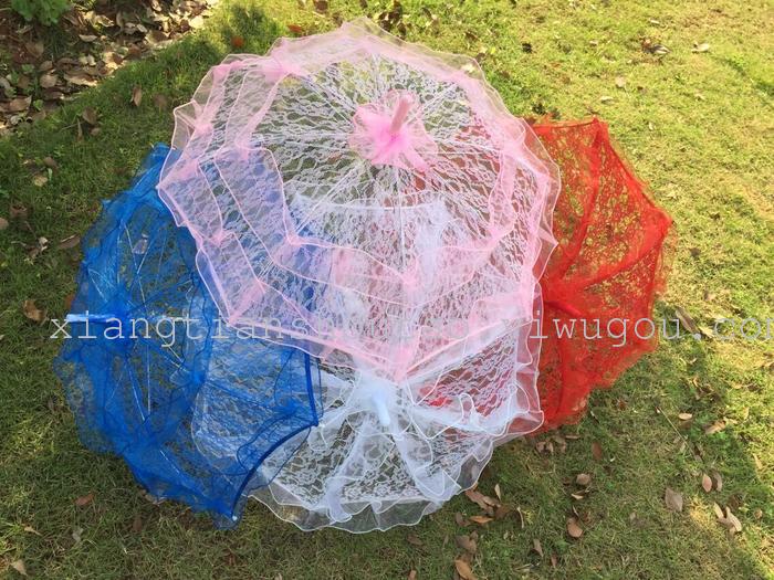 Children's Lace Photography Wedding Dress Photographic Studio Props Princess Umbrella Dance Umbrella Performance Children's Lace Photography Wedding Dress Photographic Studio Props Princess Umbrella Dance Umbrella Performance